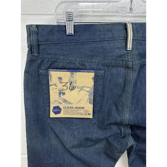 Industry Of All Nations Straight Slim Fit RAW Selvedge Denim Jeans / Men’s 36 - Picture 5 of 9